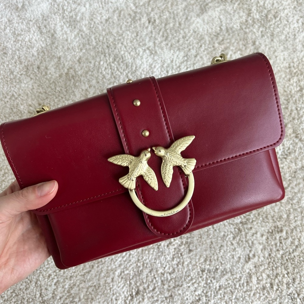 Pinko Love One Logo Plaque Mini Crossbody Bag